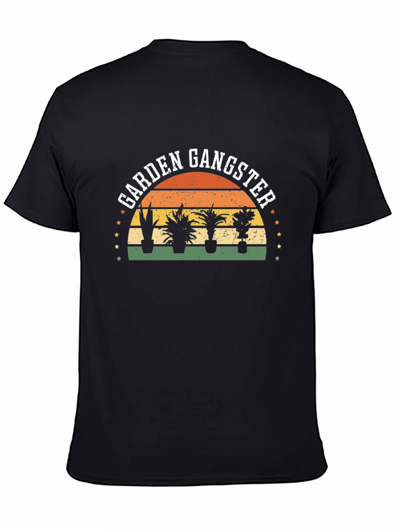 Garden Gangster Graphic Tee - Black Cotton