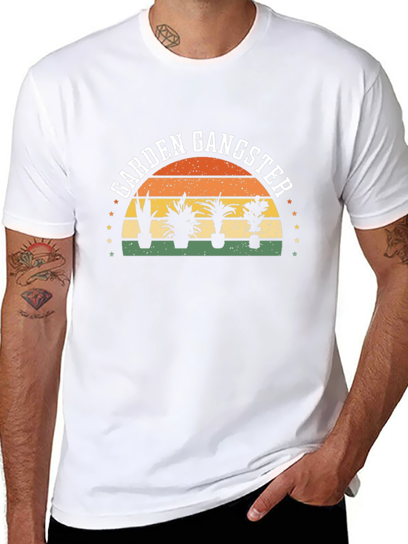 Garden Gangster Graphic Tee - Black Cotton