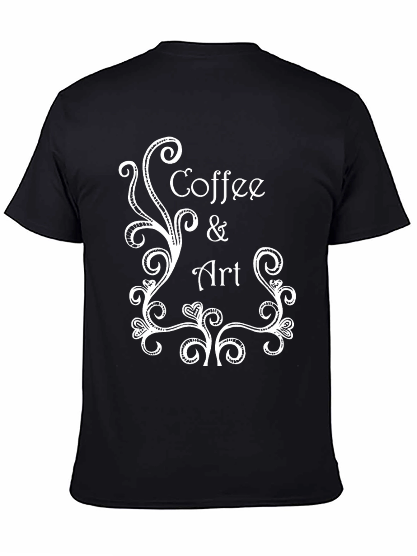 Coffee & Art Black Graphic Tee - Mens Crew Neck