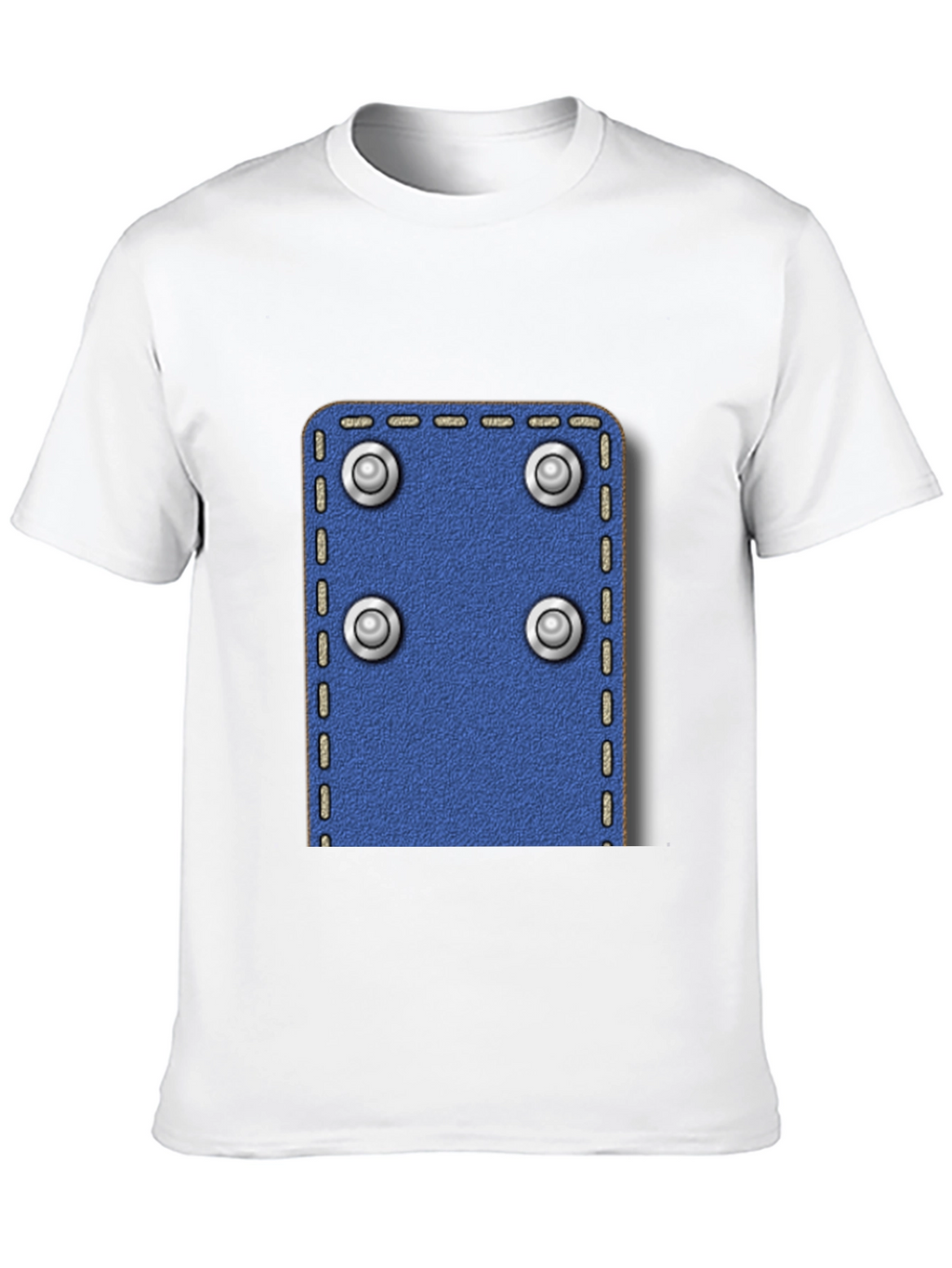 Novelty Rivet Patch Black T-Shirt