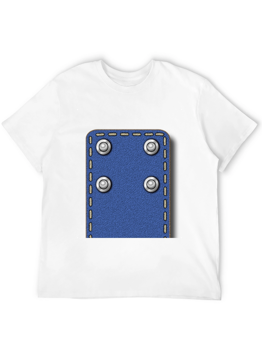 Novelty Rivet Patch Black T-Shirt