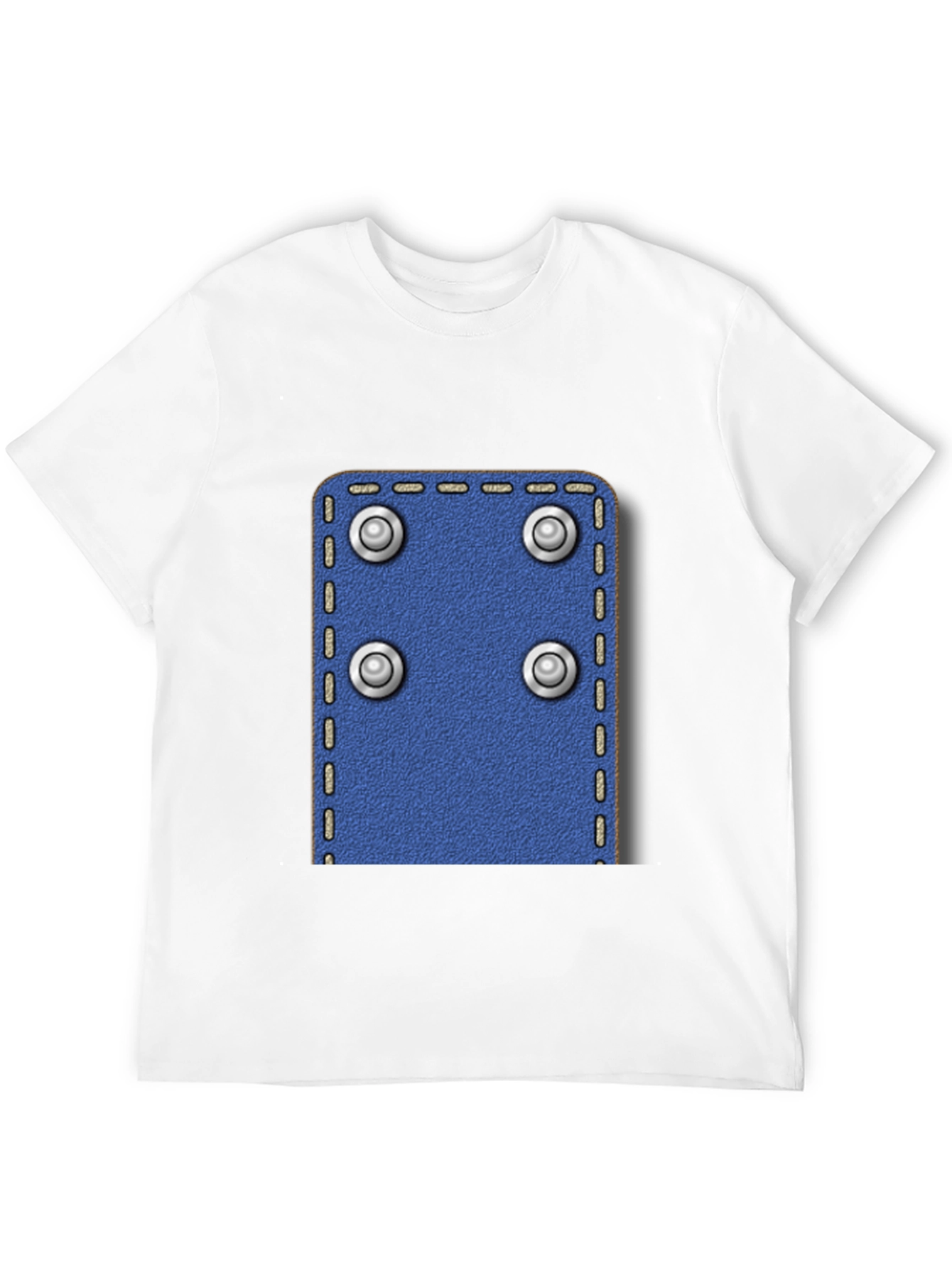 Novelty Rivet Patch Black T-Shirt