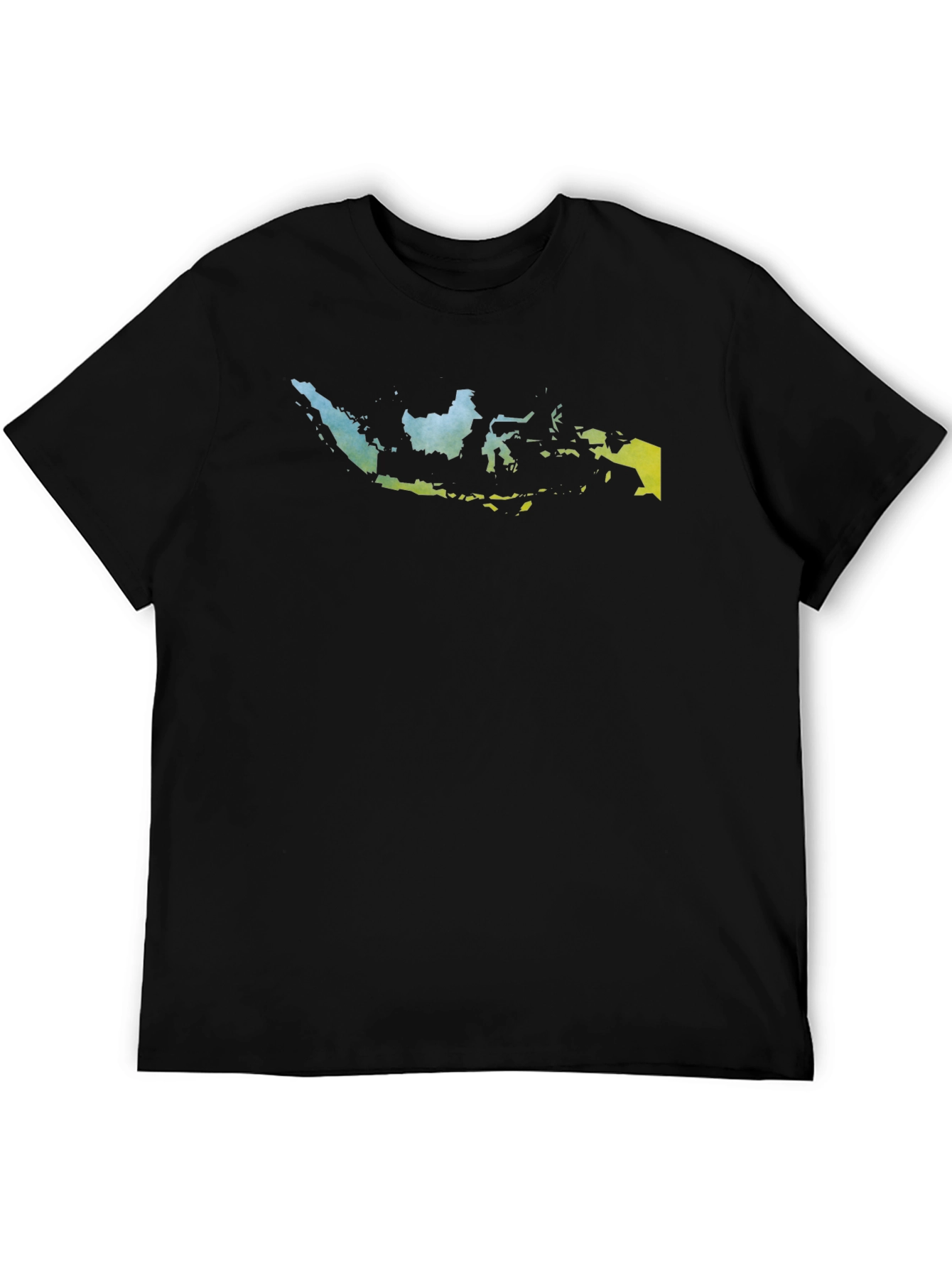 Indonesia Map Graphic Tee - Black