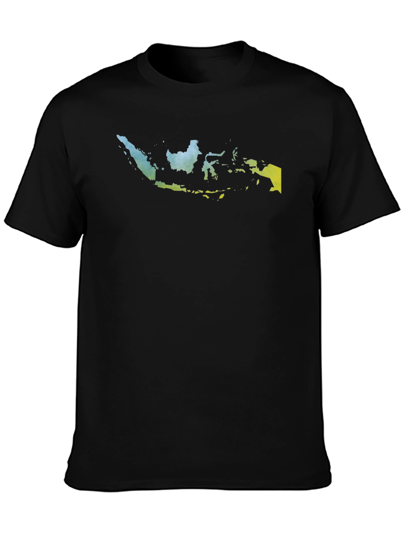 Indonesia Map Graphic Tee - Black
