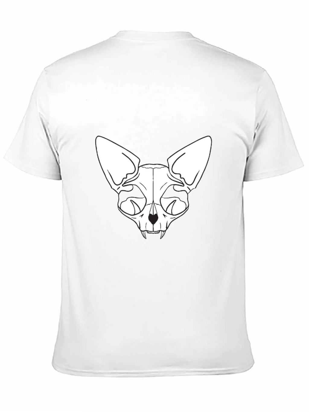 Skull Cat Graphic Tee - Black T-Shirt