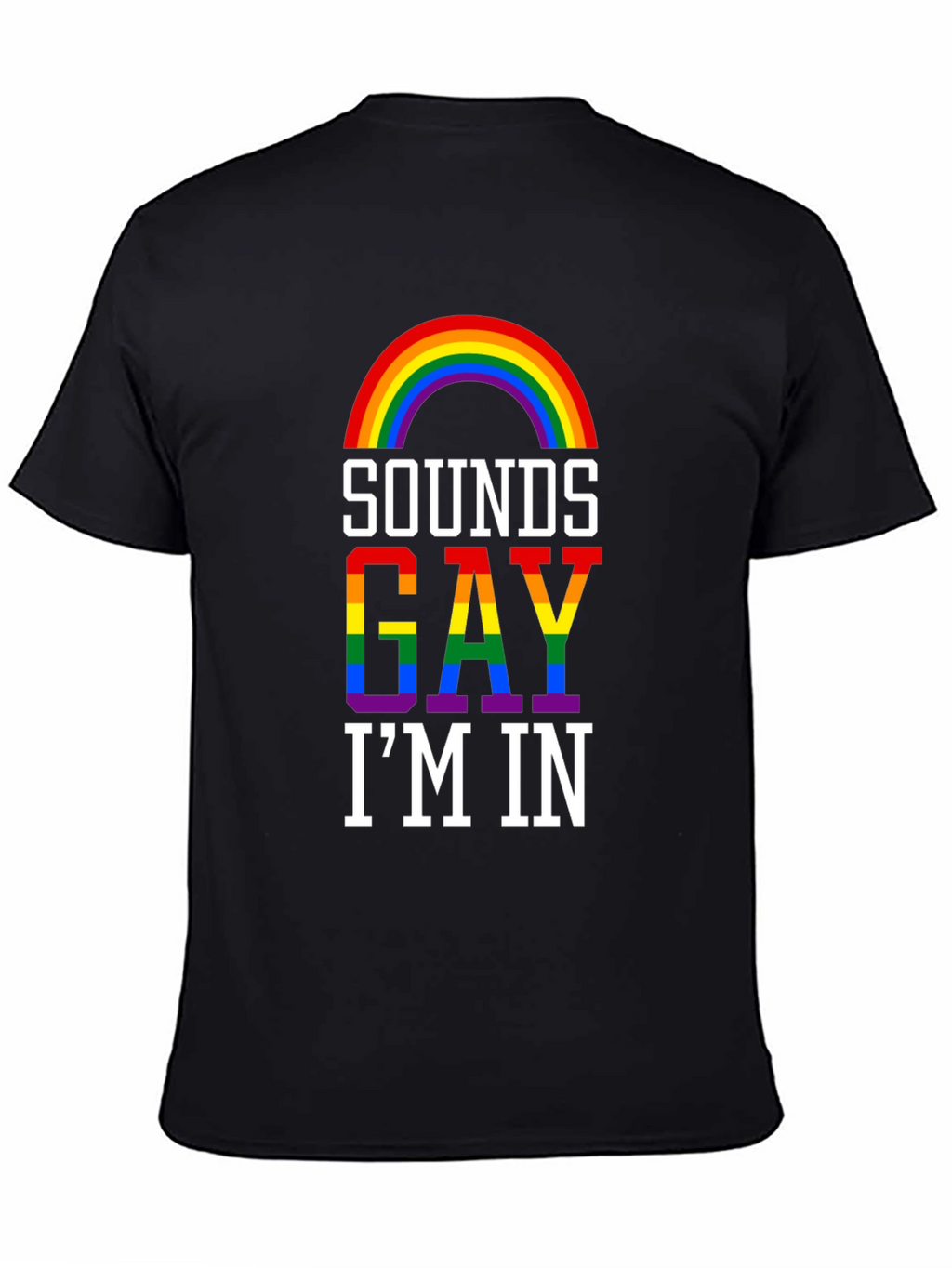 Sounds Gay Im In T-Shirt - Pride Rainbow