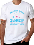 Germaphobe Division Commander T-Shirt - Scrub Sanitize Repeat!