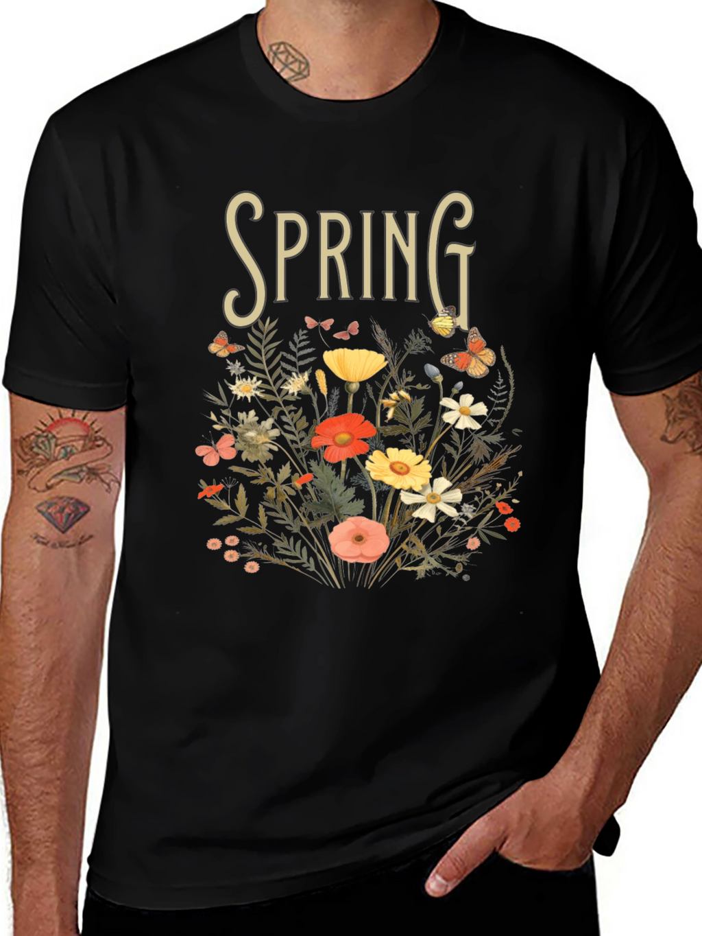 Spring Floral Graphic Tee - Nature Inspired T-Shirt