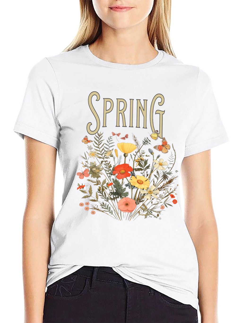 Spring Floral Graphic Tee - Nature Inspired T-Shirt