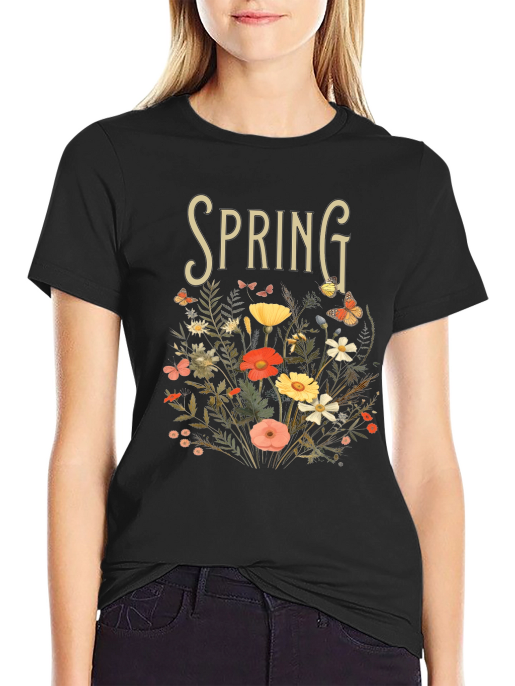 Spring Floral Graphic Tee - Nature Inspired T-Shirt
