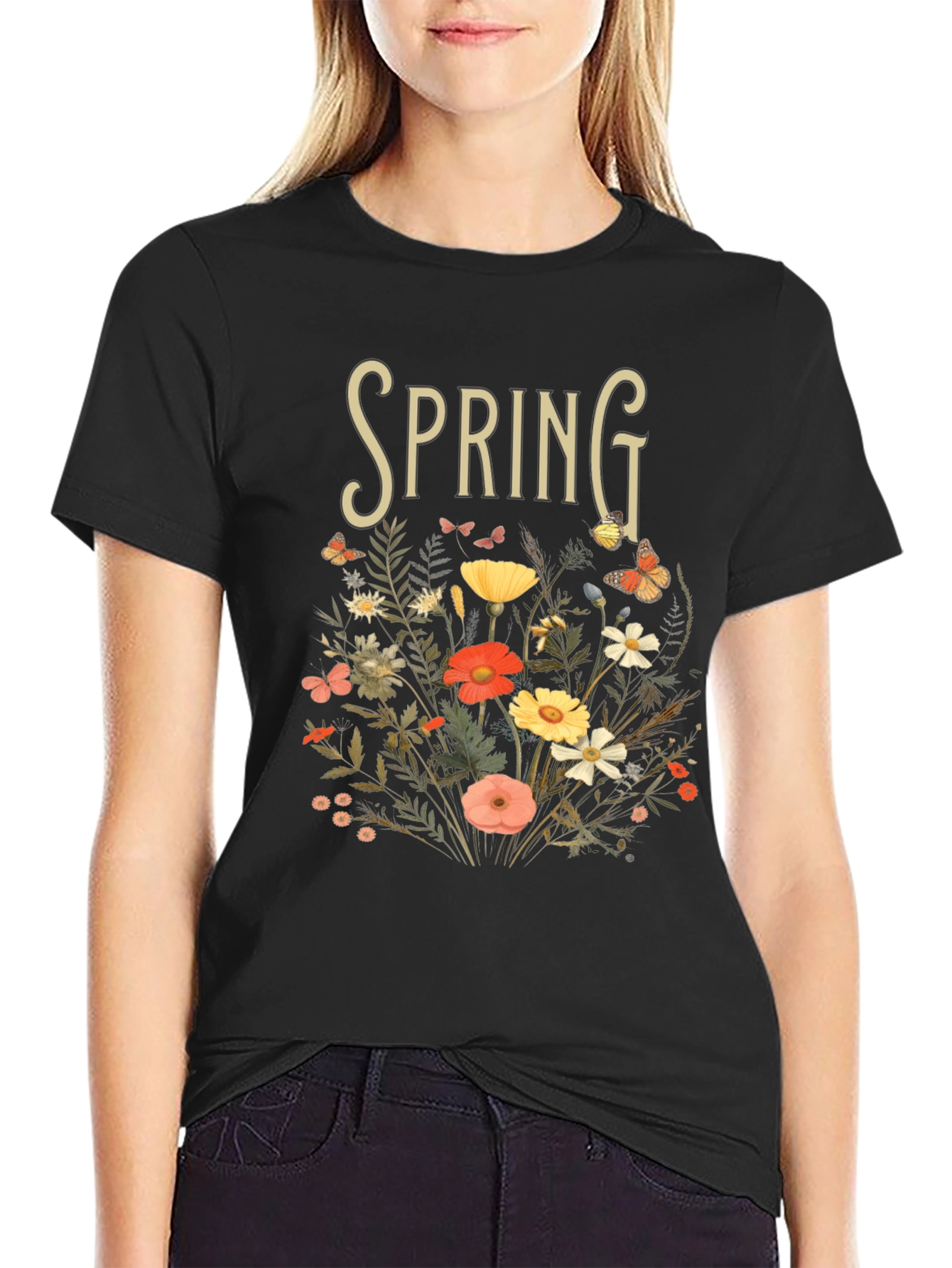 Spring Floral Graphic Tee - Nature Inspired T-Shirt
