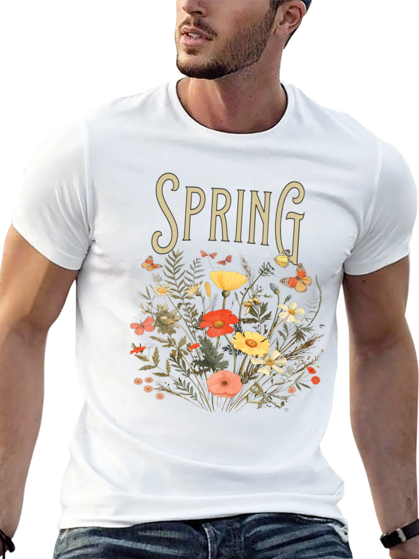 Spring Floral Graphic Tee - Nature Inspired T-Shirt