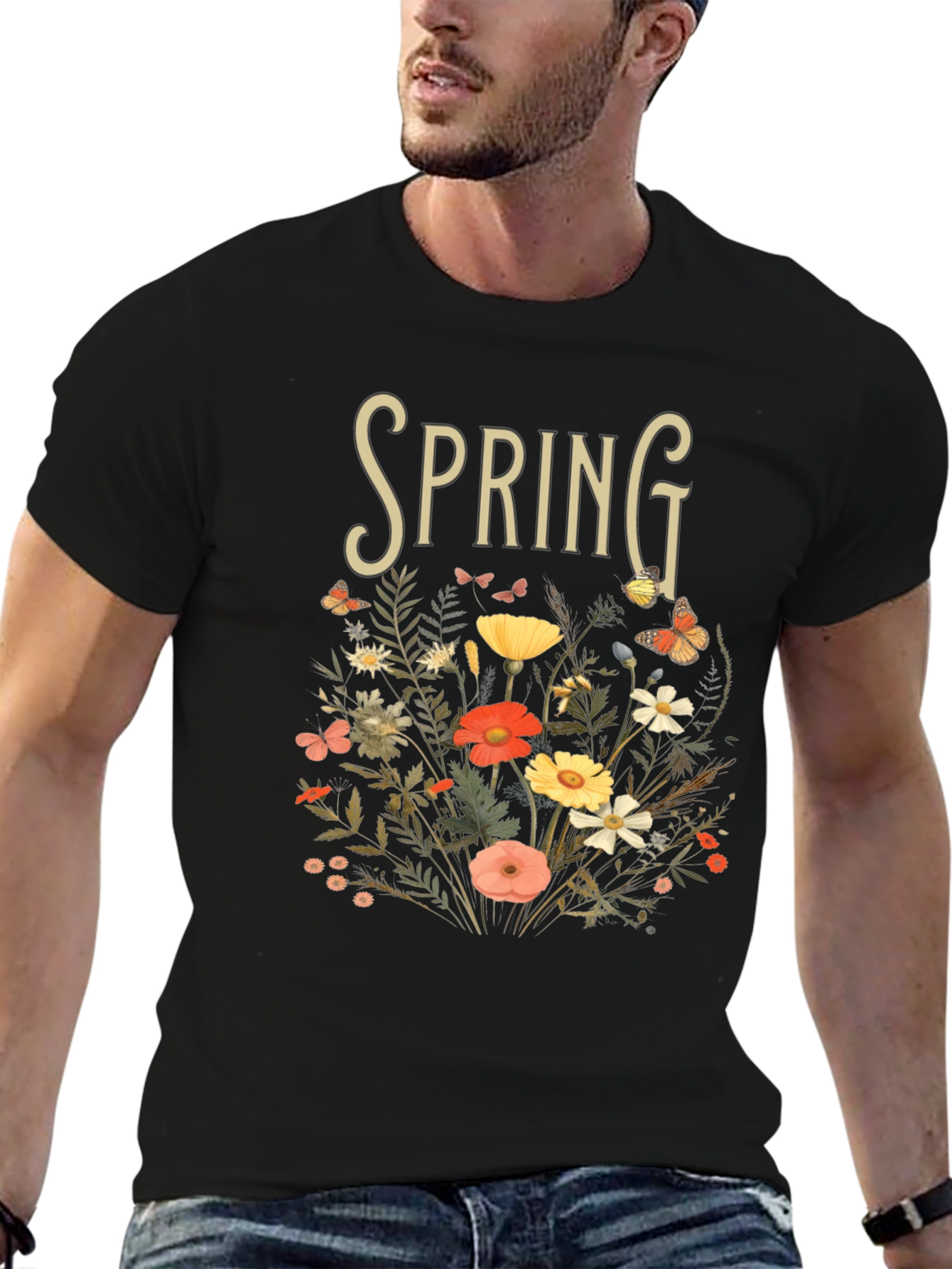 Spring Floral Graphic Tee - Nature Inspired T-Shirt