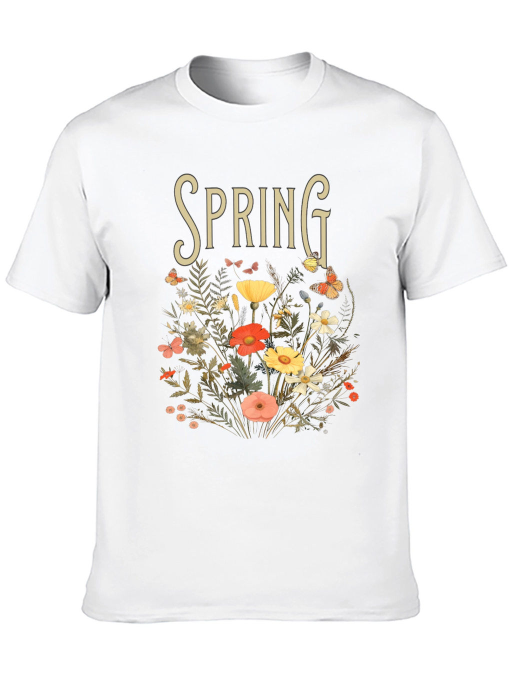 Spring Floral Graphic Tee - Nature Inspired T-Shirt