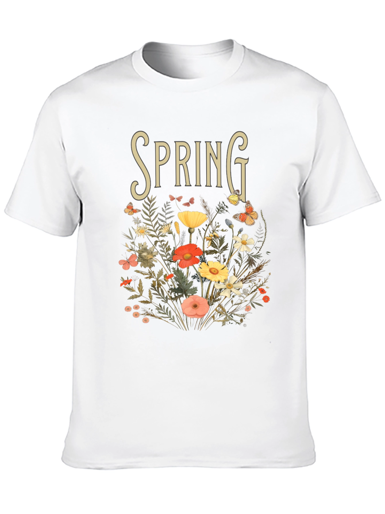 Spring Floral Graphic Tee - Nature Inspired T-Shirt