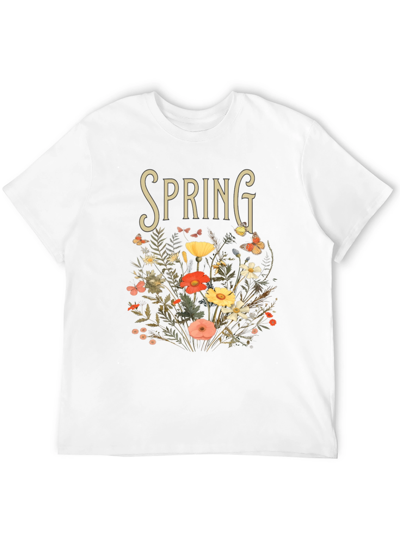 Spring Floral Graphic Tee - Nature Inspired T-Shirt