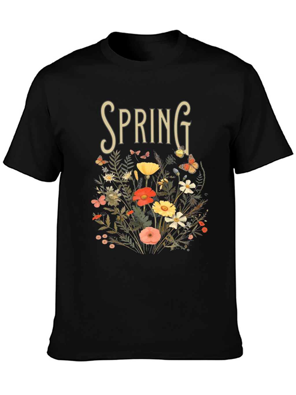 Spring Floral Graphic Tee - Nature Inspired T-Shirt
