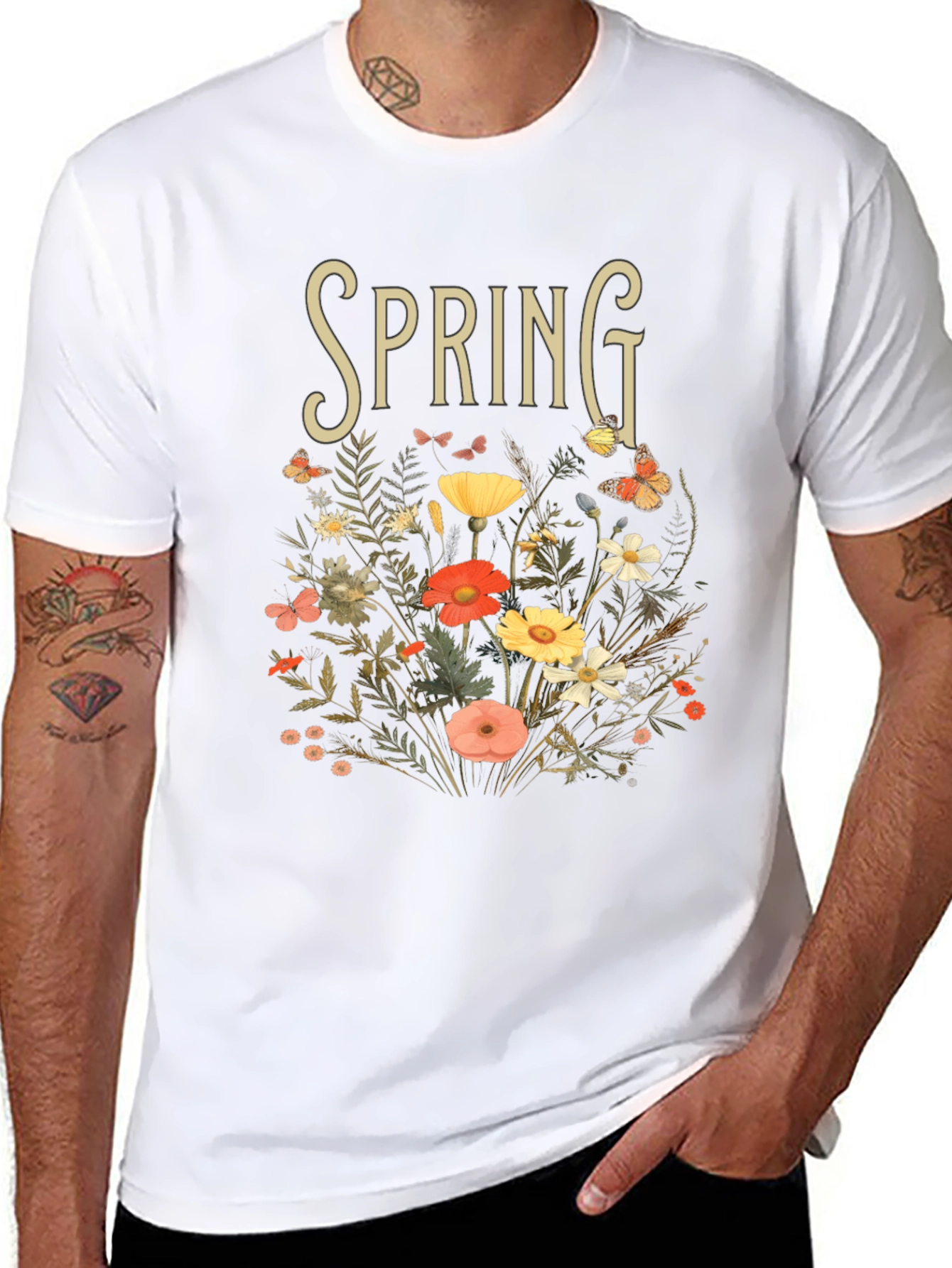 Spring Floral Graphic Tee - Nature Inspired T-Shirt