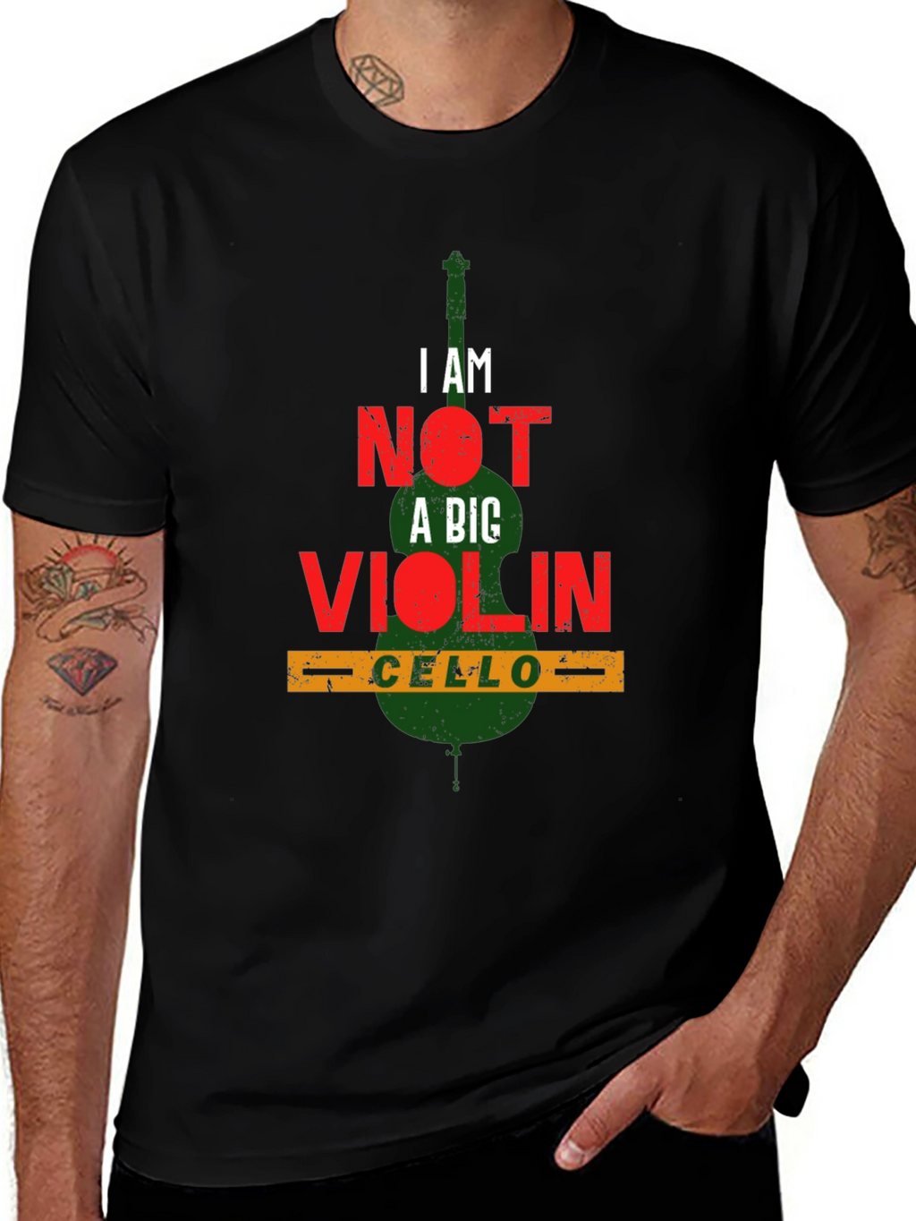 I AM NOT A BIG VIOLIN Cello Player T-Shirt