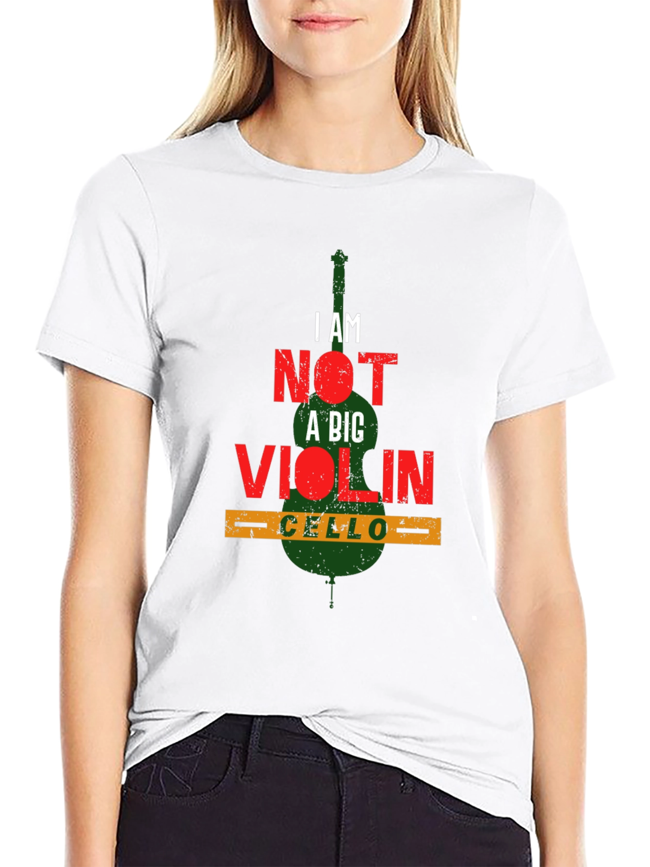 I AM NOT A BIG VIOLIN Cello Player T-Shirt