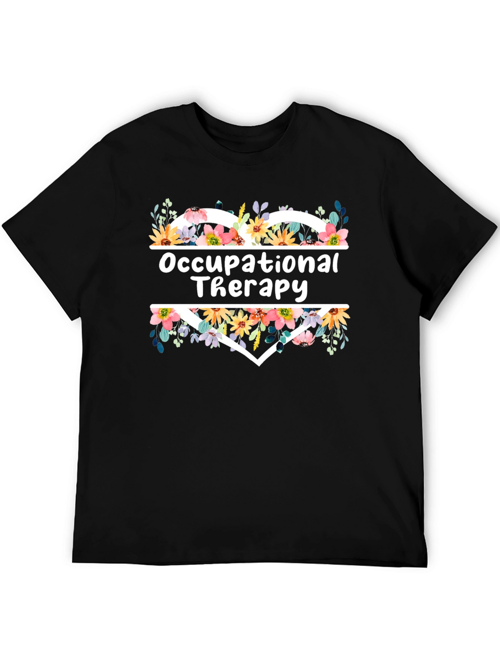 Floral Heart Occupational Therapy T-Shirt