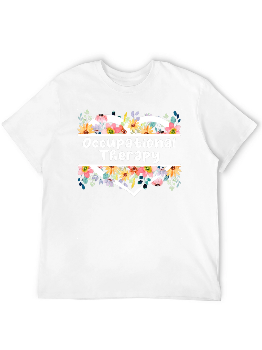 Floral Heart Occupational Therapy T-Shirt