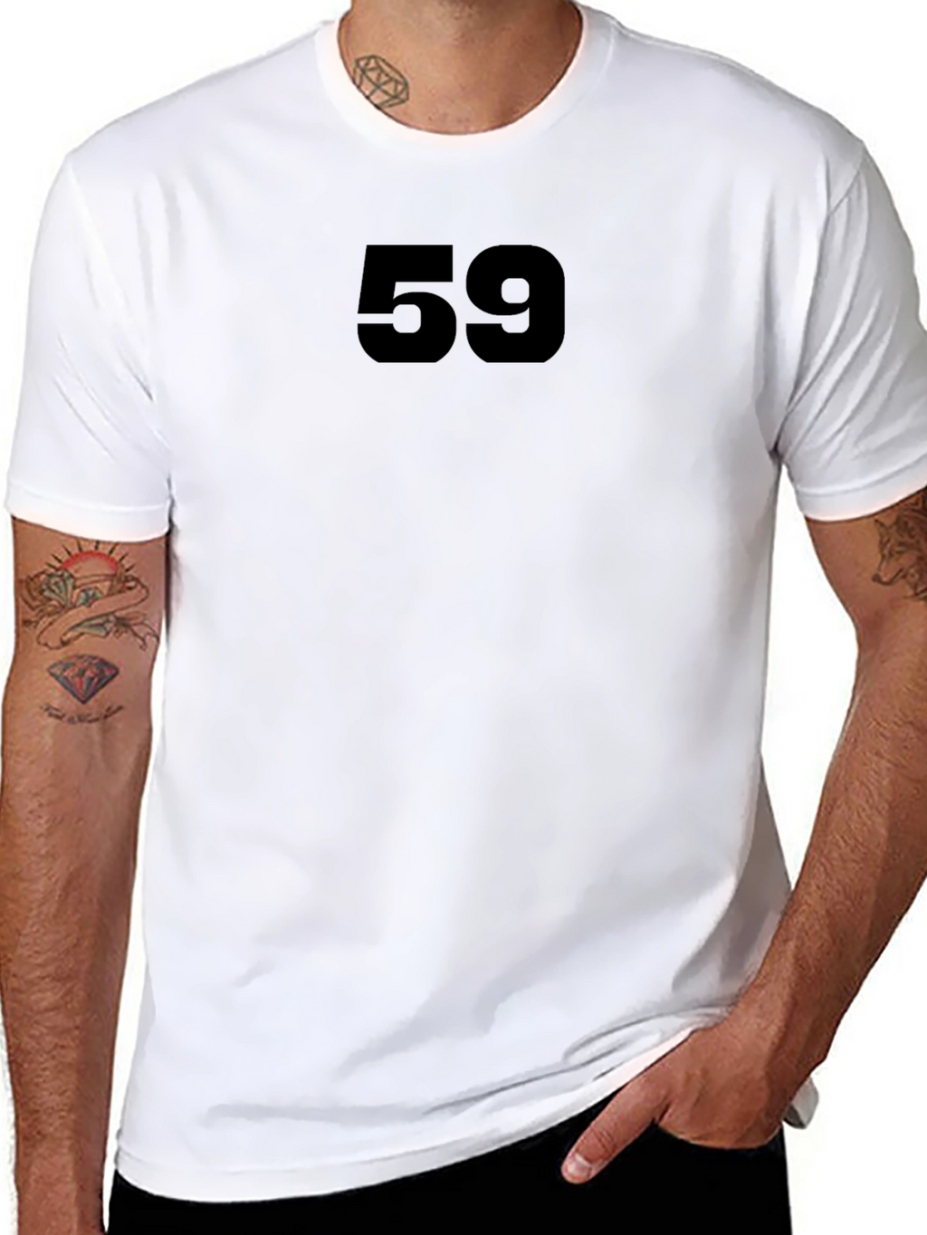 Black T-Shirt with Bold Number 59