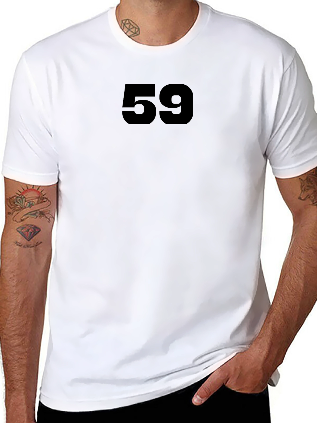 Black T-Shirt with Bold Number 59