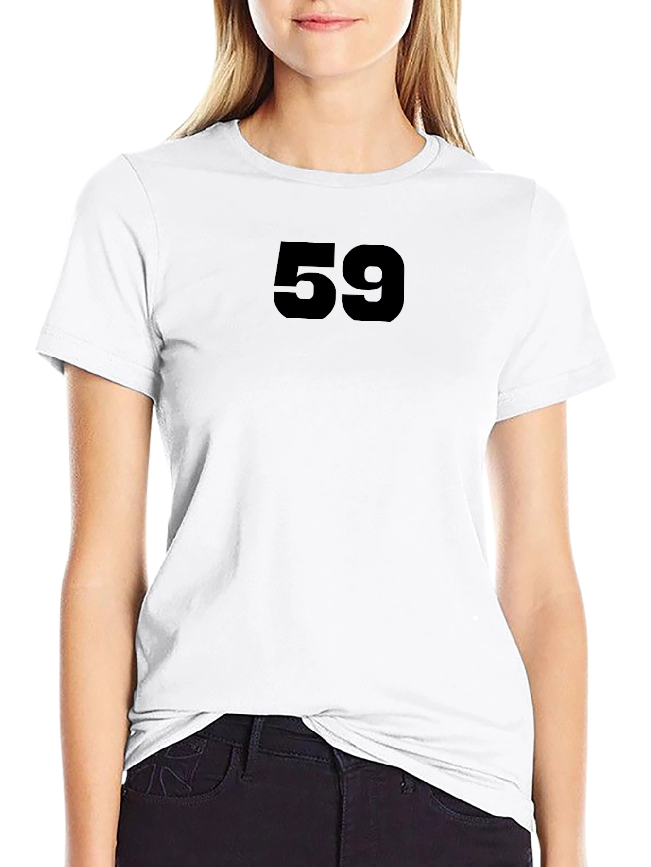 Black T-Shirt with Bold Number 59