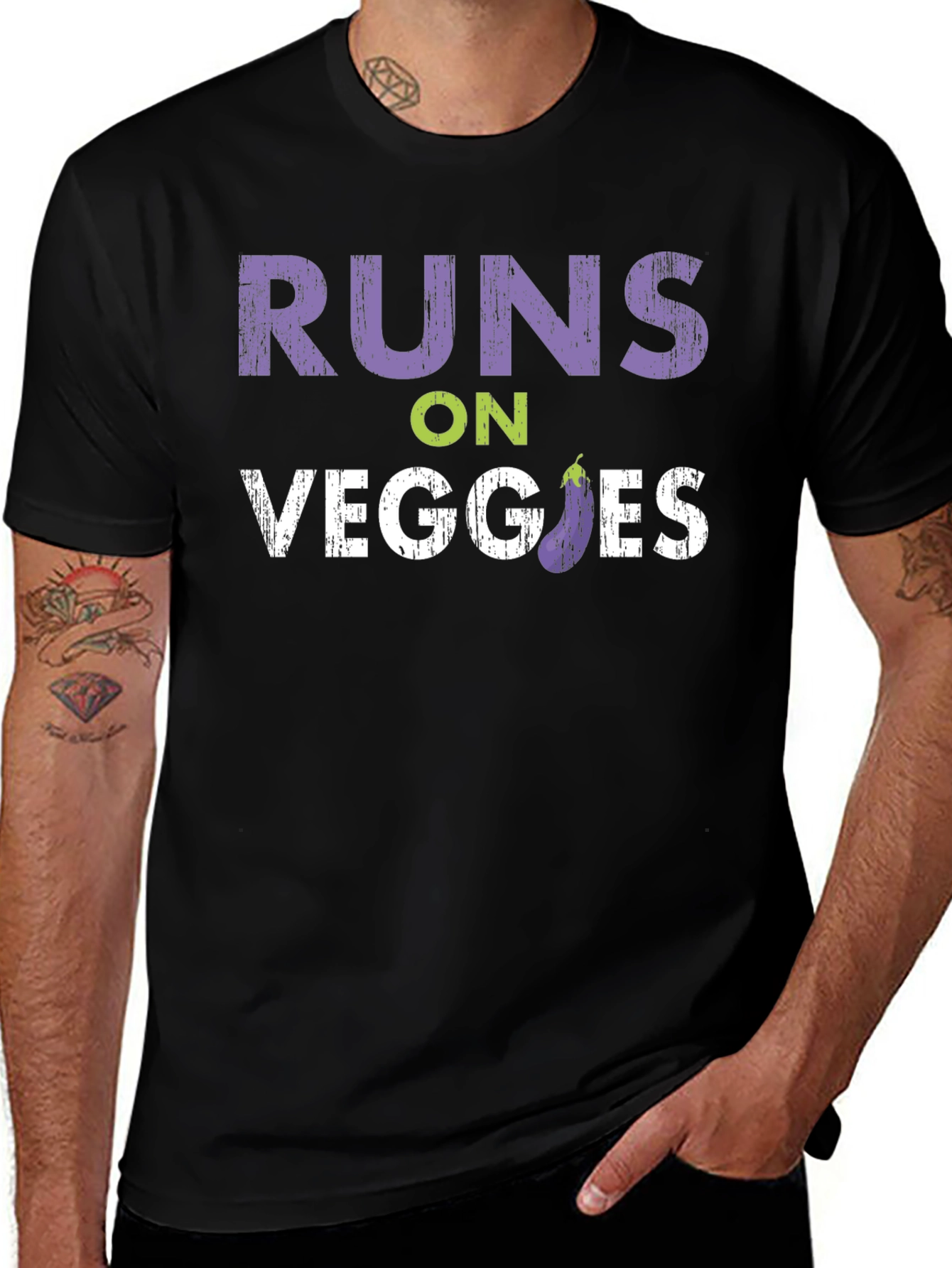 Runs on Veggies T-Shirt - Vegan Lifestyle Tee