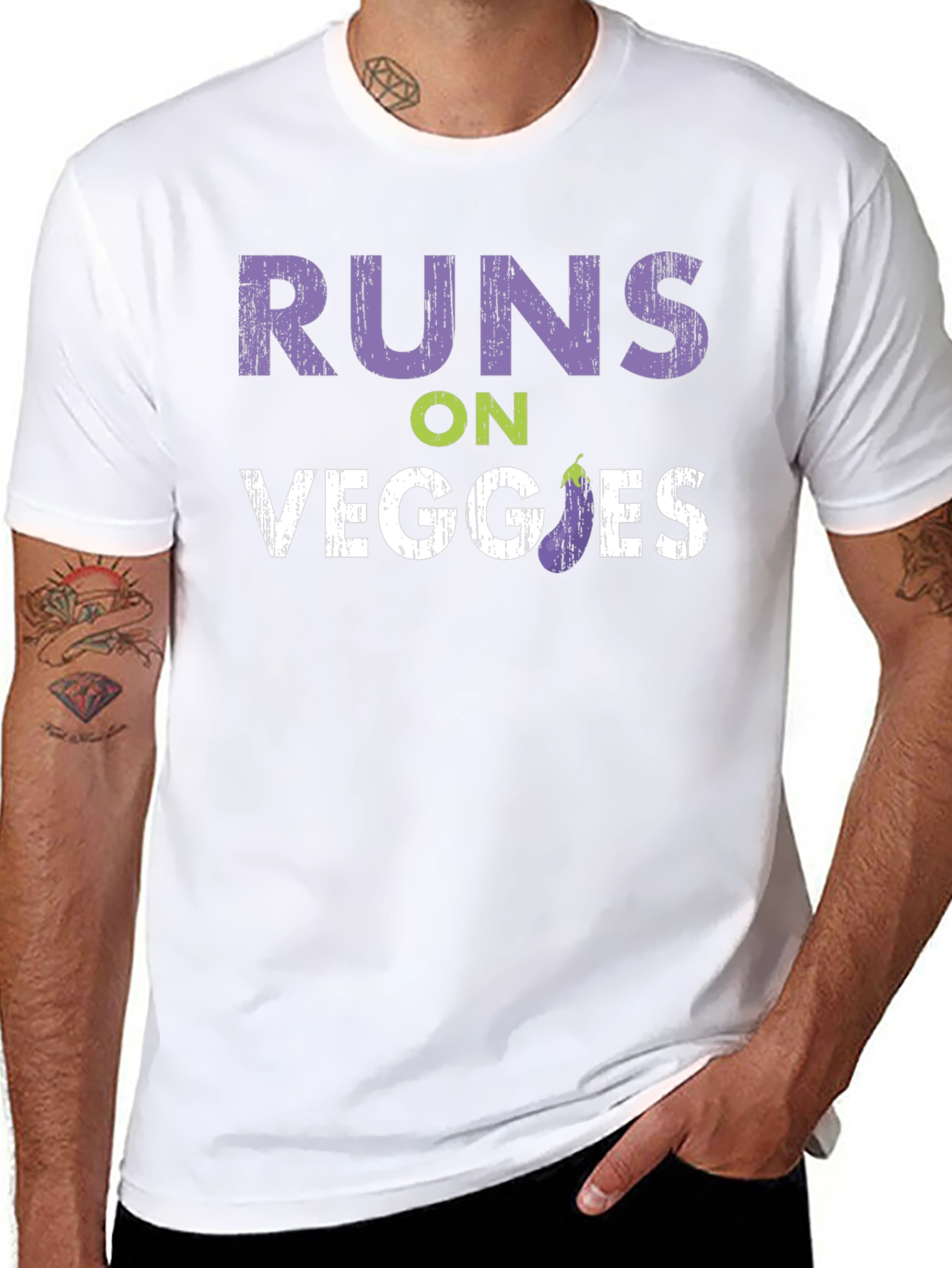 Runs on Veggies T-Shirt - Vegan Lifestyle Tee