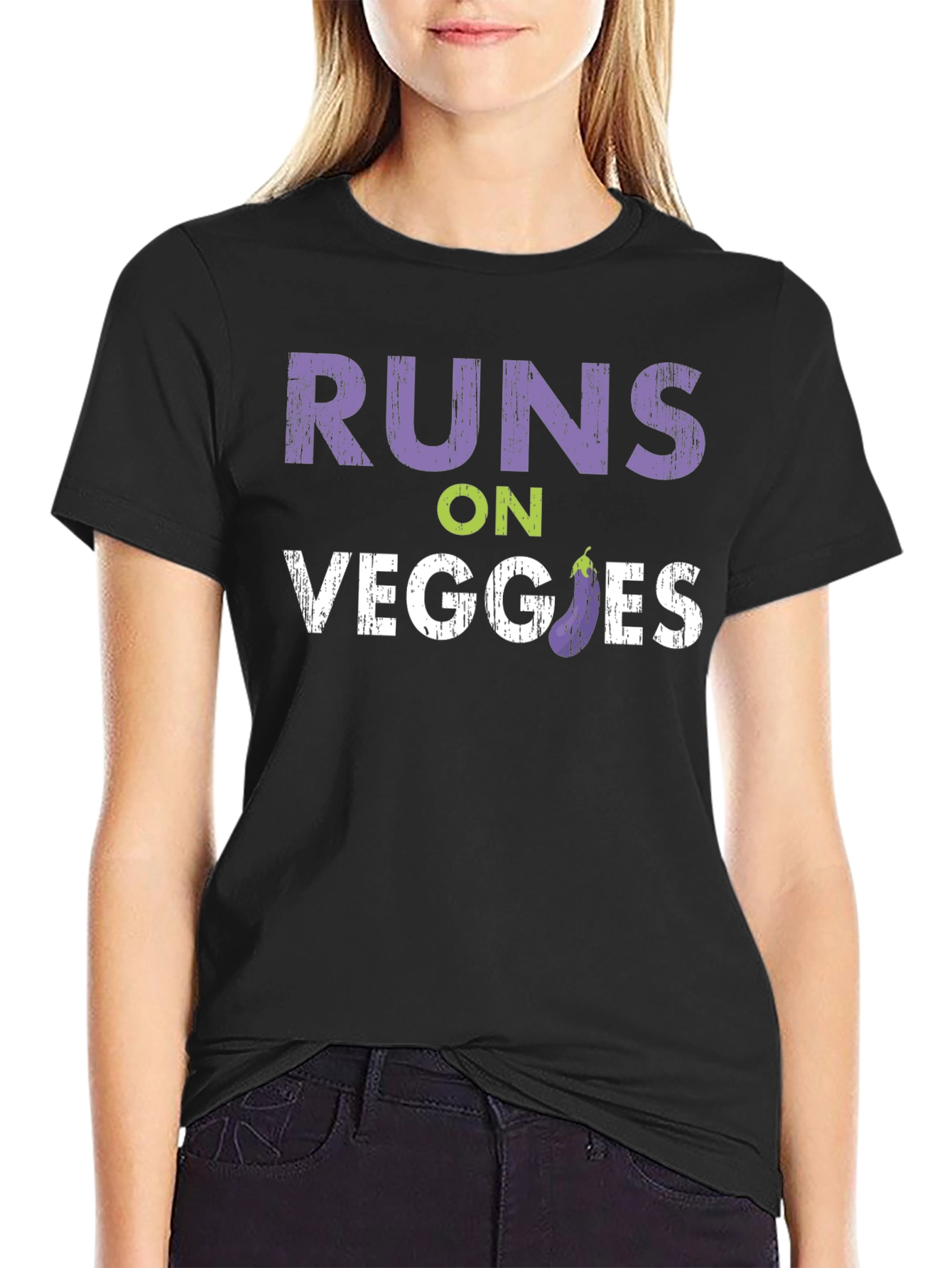 Runs on Veggies T-Shirt - Vegan Lifestyle Tee