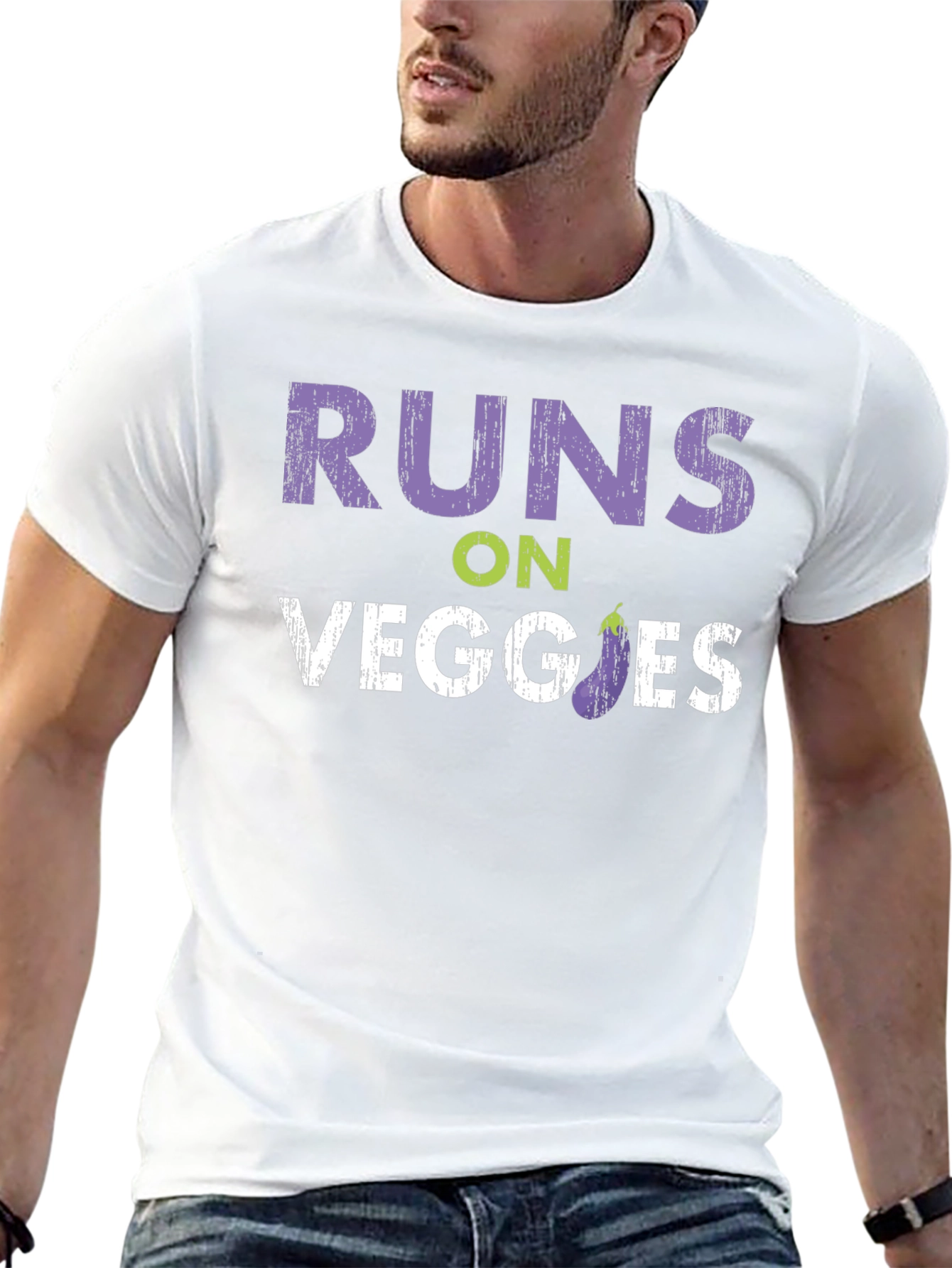 Runs on Veggies T-Shirt - Vegan Lifestyle Tee
