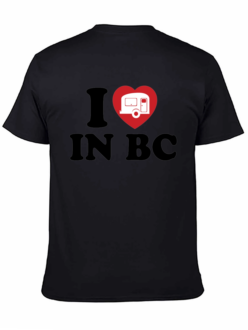 I Heart Camping in BC Black T-Shirt