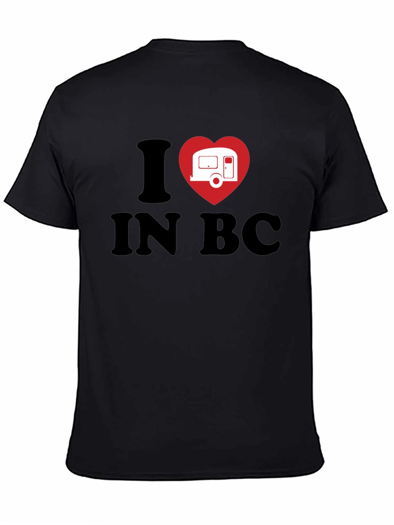 I Heart Camping in BC Black T-Shirt