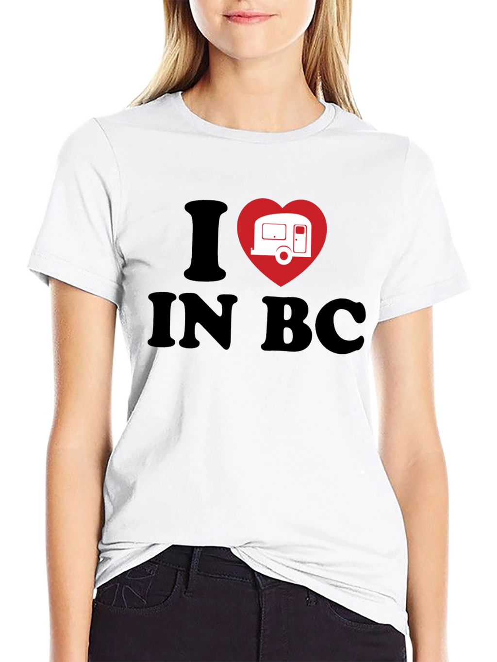I Heart Camping in BC Black T-Shirt