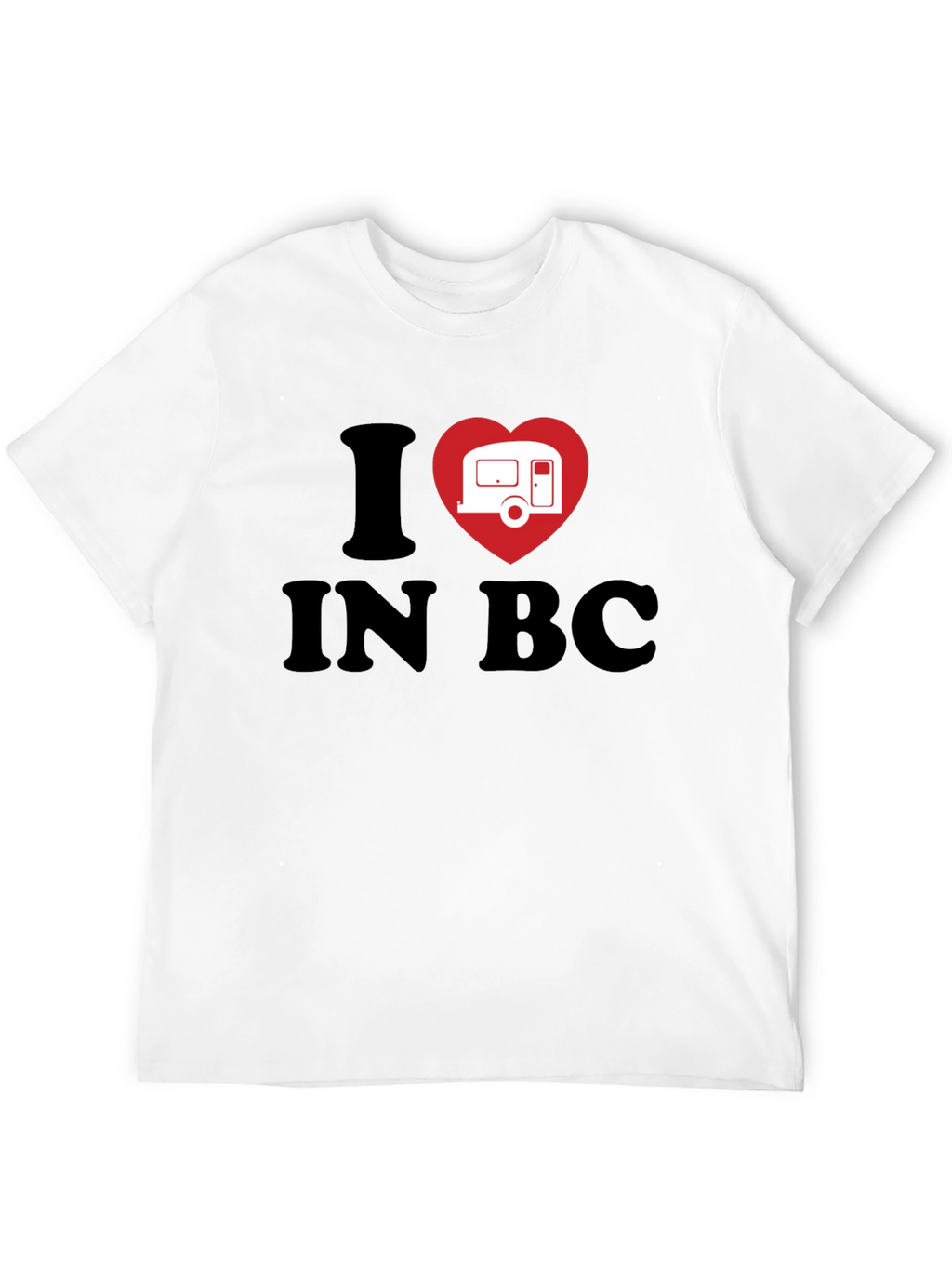 I Heart Camping in BC Black T-Shirt