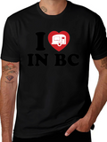 I Heart Camping in BC Black T-Shirt