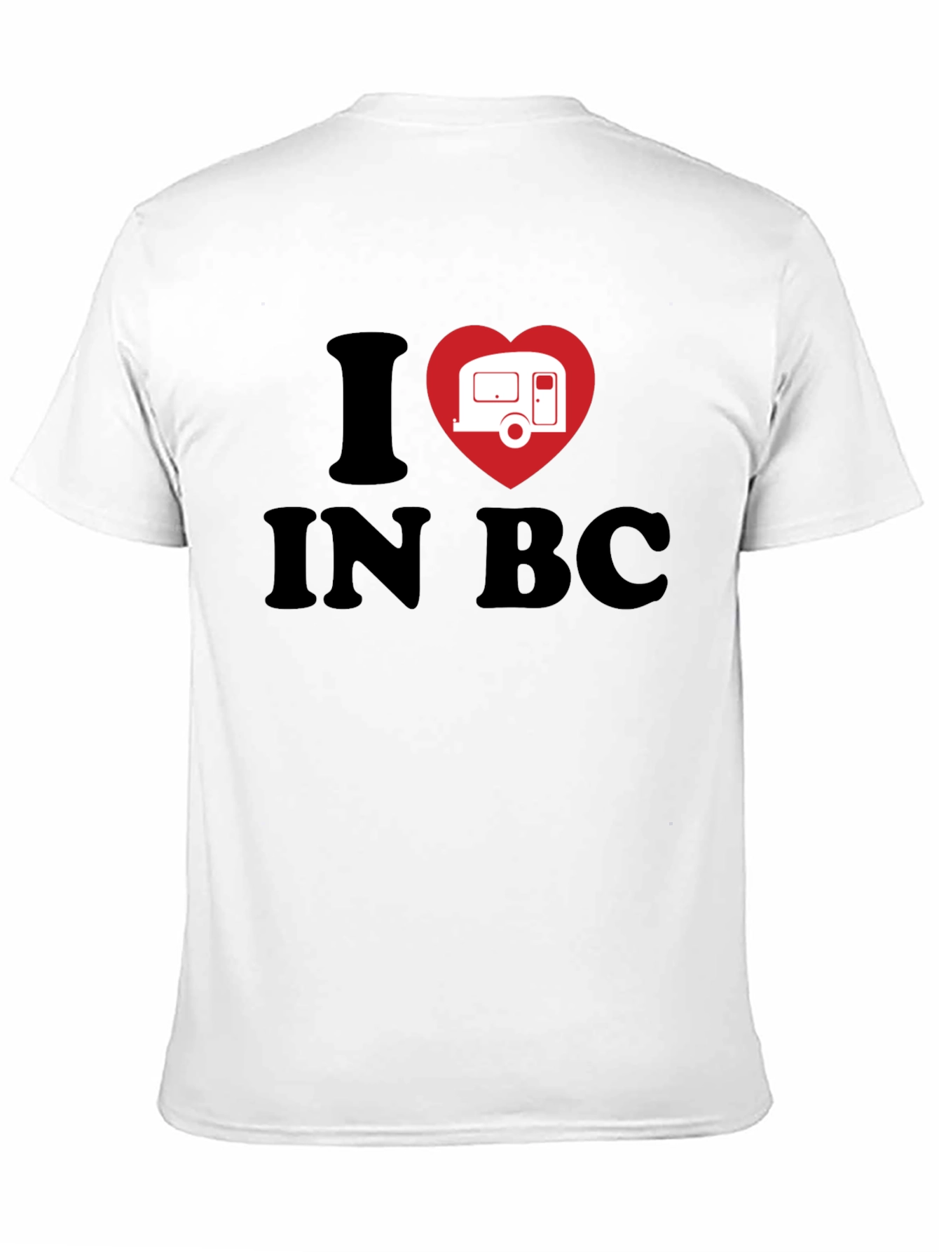 I Heart Camping in BC Black T-Shirt