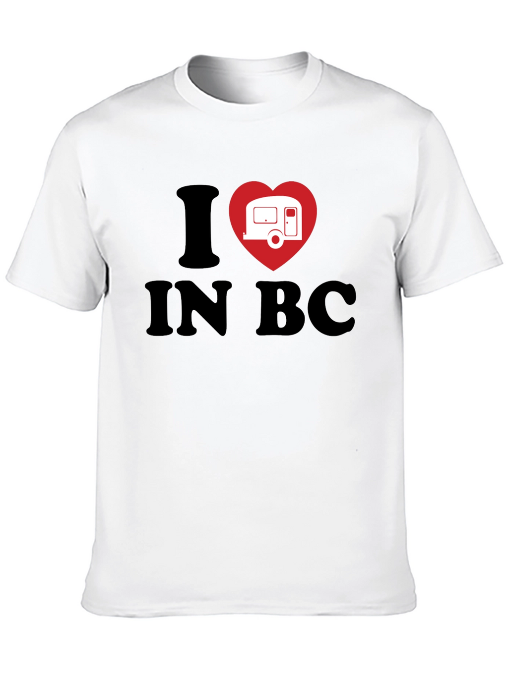 I Heart Camping in BC Black T-Shirt