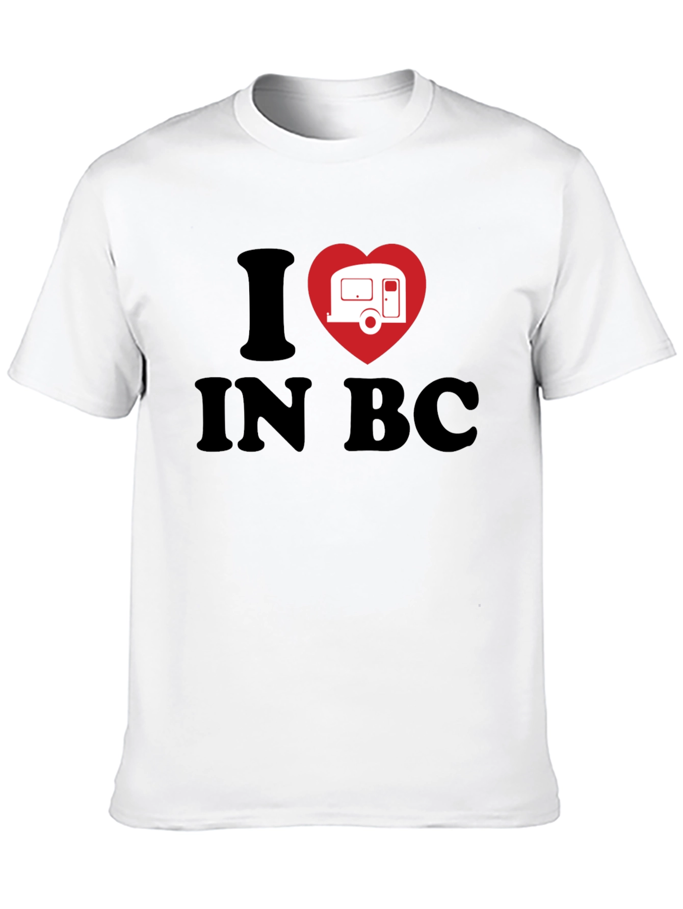 I Heart Camping in BC Black T-Shirt