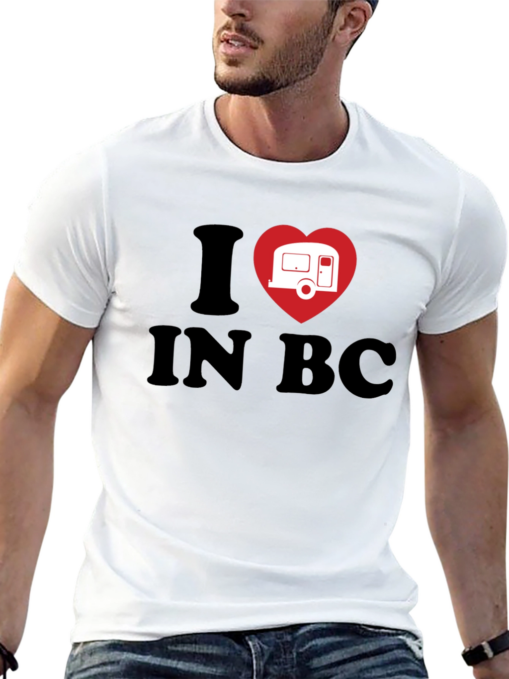 I Heart Camping in BC Black T-Shirt