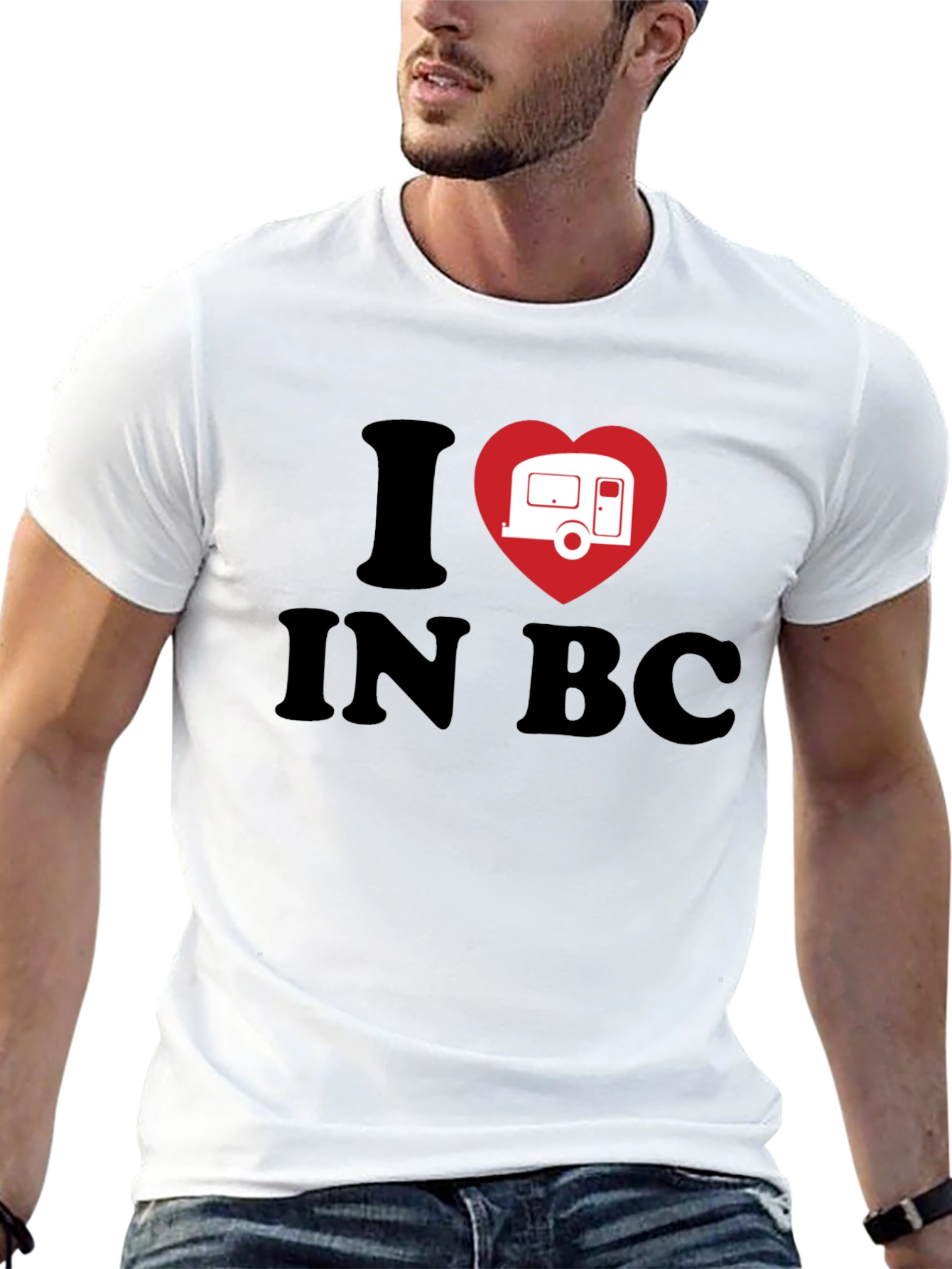 I Heart Camping in BC Black T-Shirt