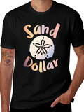 Sand Dollar Graphic Black T-Shirt