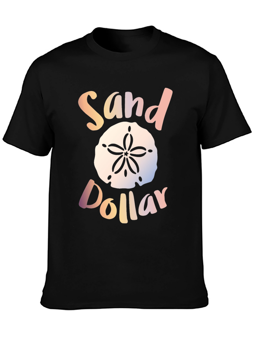 Sand Dollar Graphic Black T-Shirt