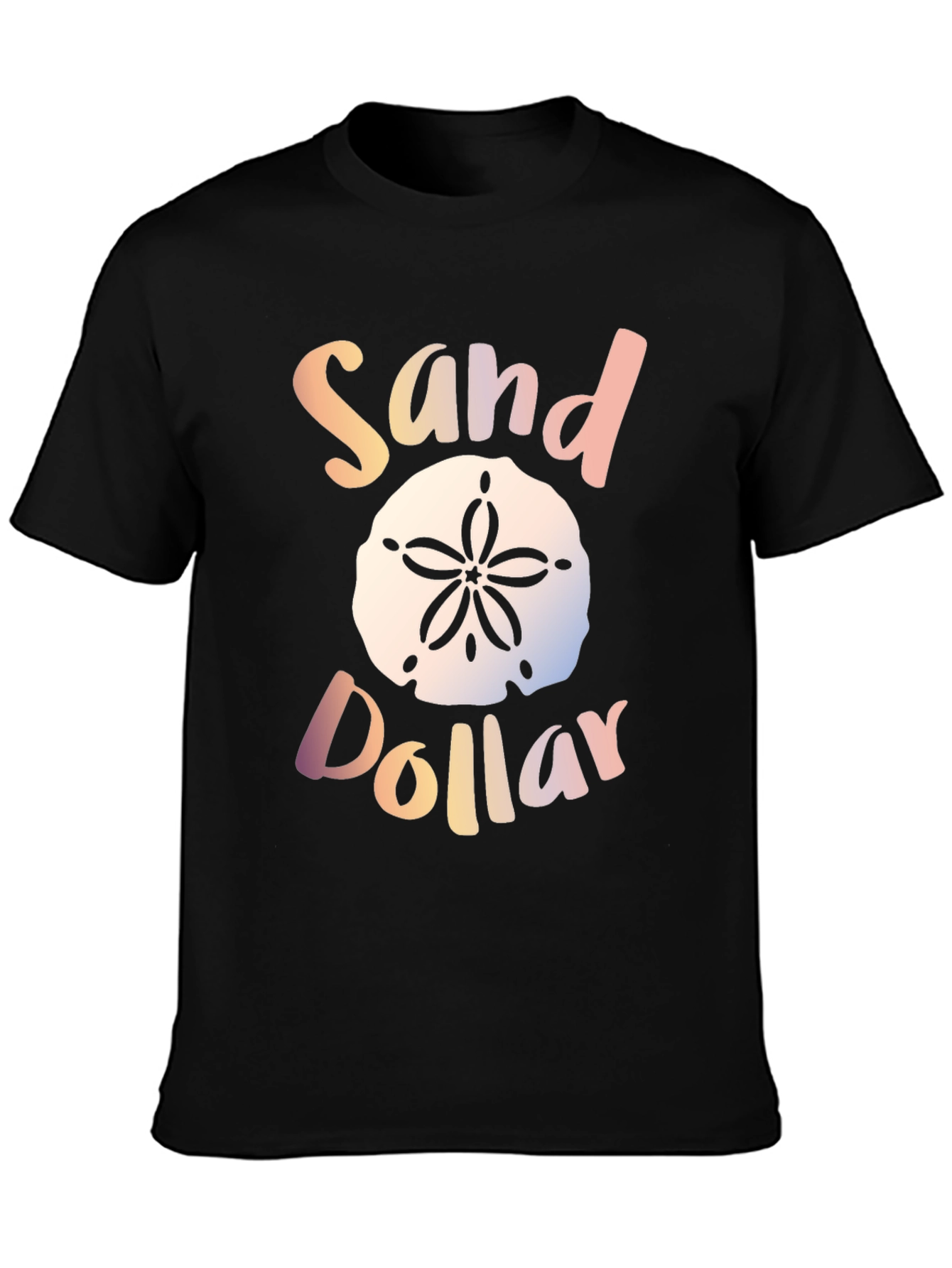 Sand Dollar Graphic Black T-Shirt