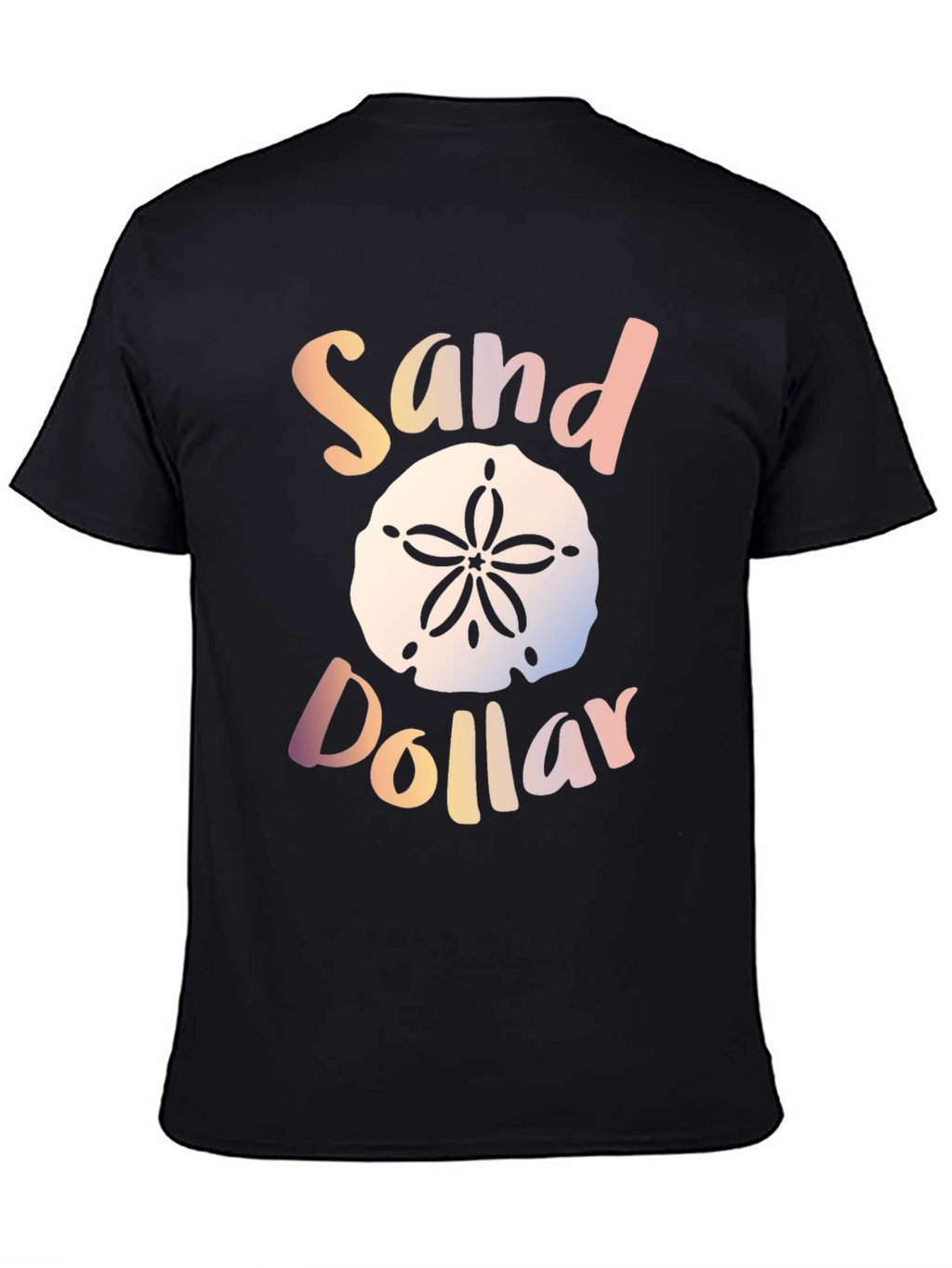 Sand Dollar Graphic Black T-Shirt