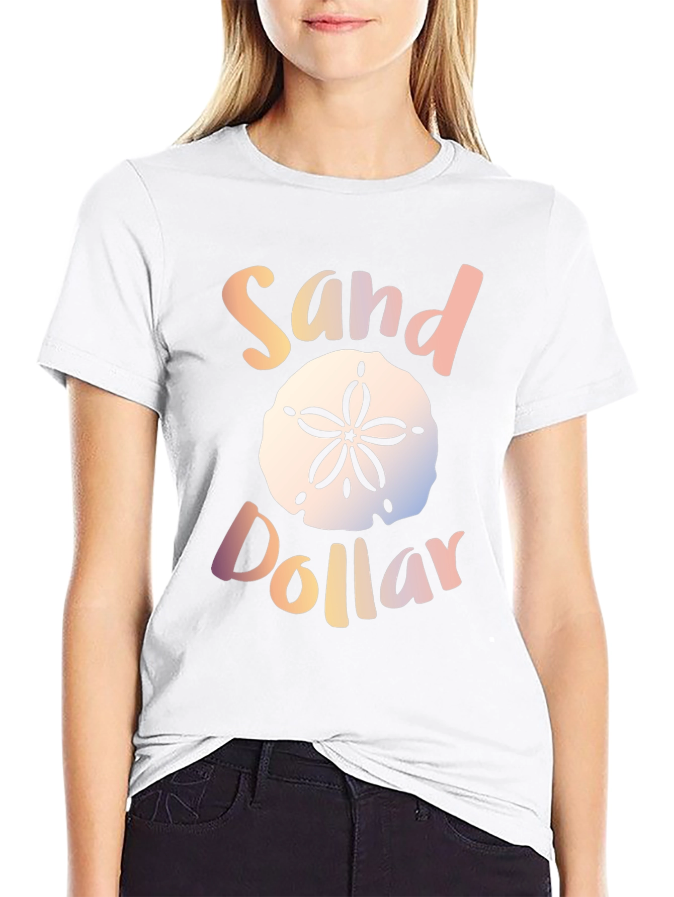 Sand Dollar Graphic Black T-Shirt