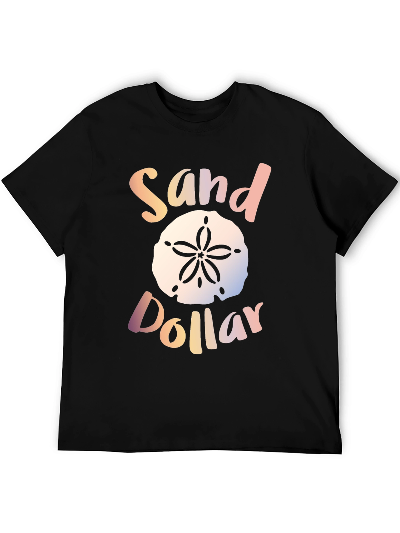 Sand Dollar Graphic Black T-Shirt
