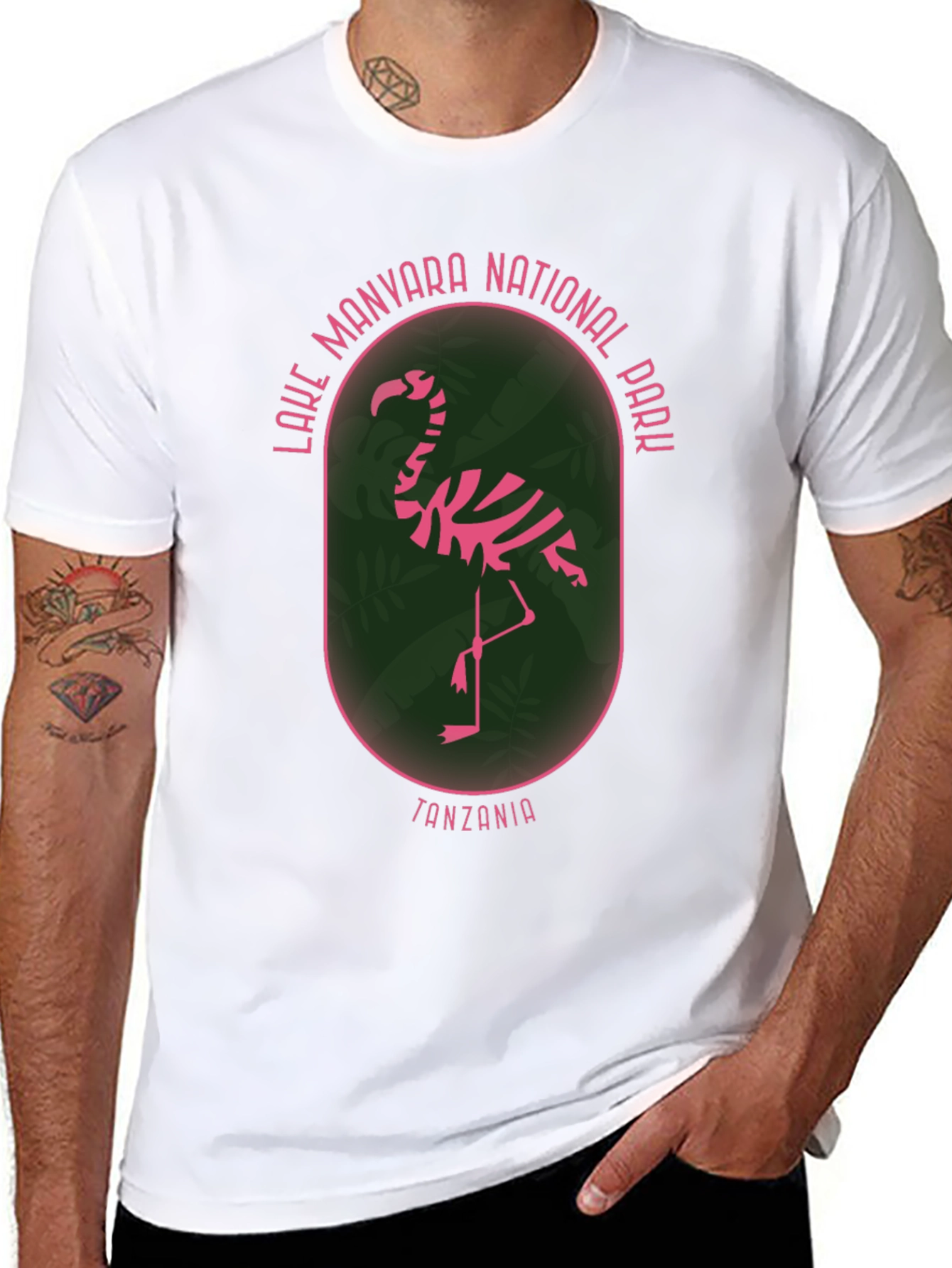 Lake Manyara National Park Flamingo Graphic T-Shirt